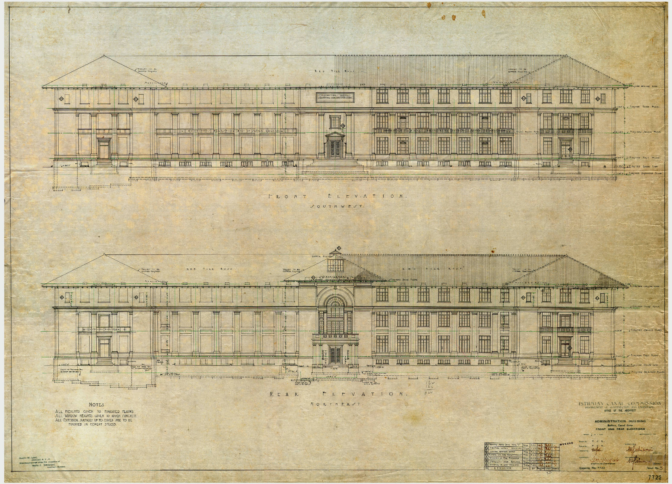 Blue print of the Administration Building.