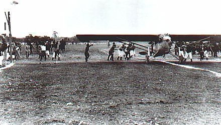 Lindbergh taking off from Panama City