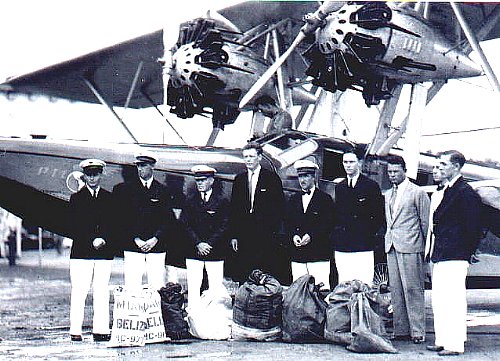 arriving in Colon on a pioneering airmail flight